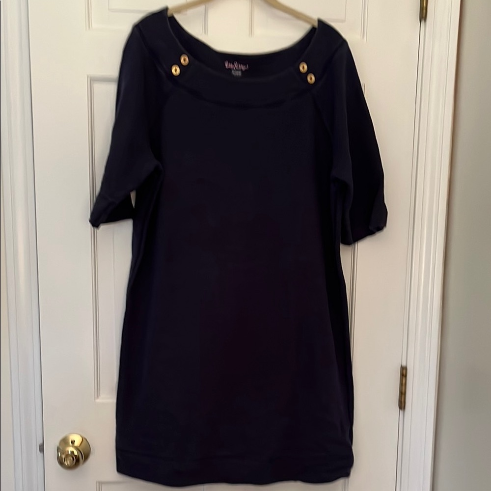Lilly Pulitzer Blue with Gold Button Dress